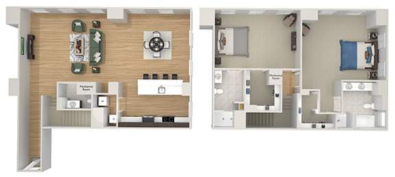 B3 - The Republic - 3D floor plan
