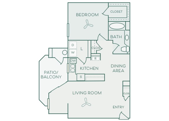 The Commons - A1 - Andover - 1 bedroom - 1 bath