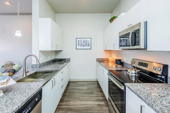 Centre Pointe Apartments white cabinetry
