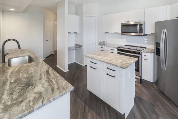 Work-from-home space in kitchen