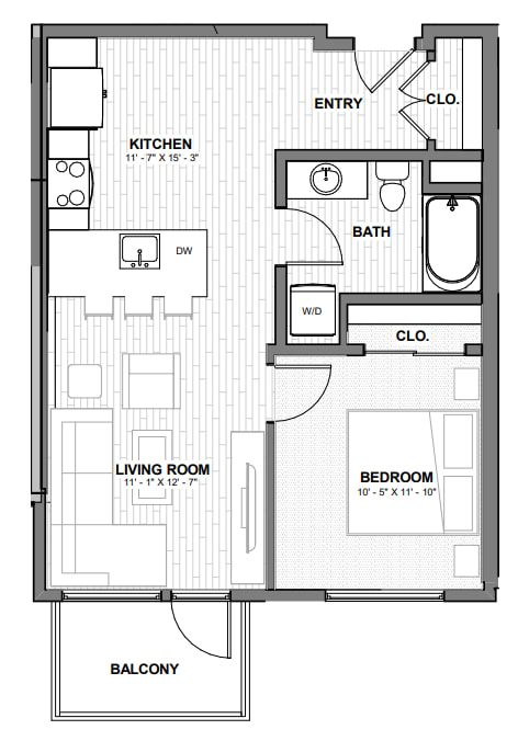 A black and white image of a floor plan for a house.