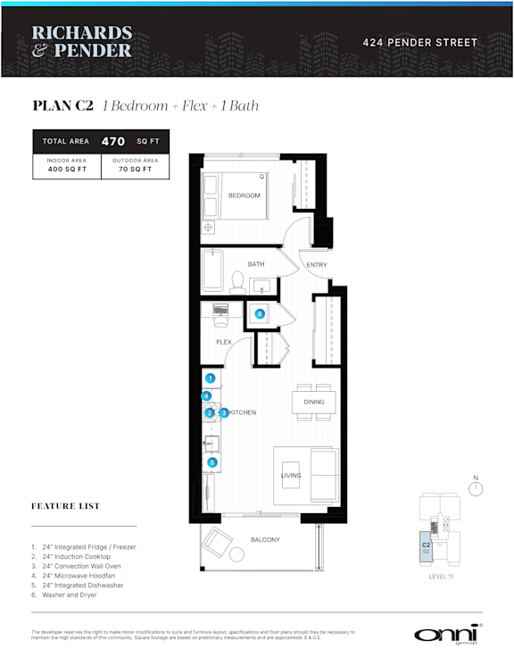 A floor plan for a one bedroom apartment with one bathroom.