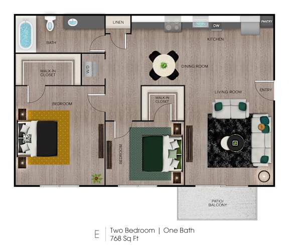 2 bed 2 bath at Central on Broadway Apartments, Mesa, Arizona
