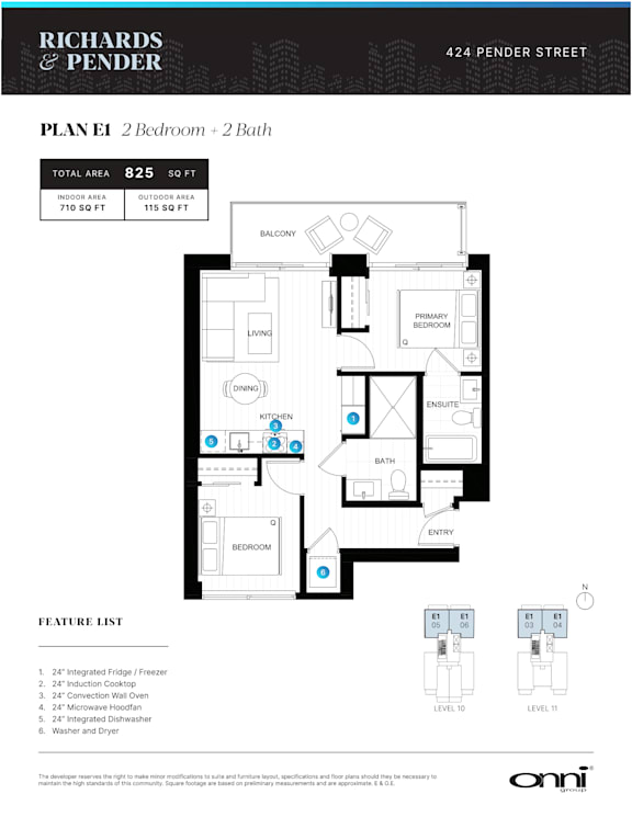 A floor plan for a 2 bedroom and 2 bathroom apartment.