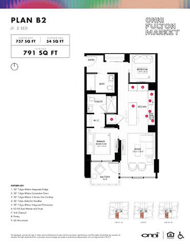 A floor plan for a 2 bedroom apartment is displayed.