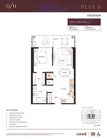 A black and white image of a floor plan for a one bedroom apartment.