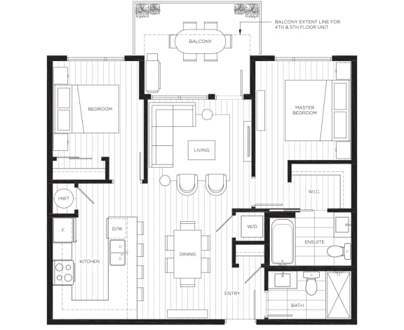 a floor plan of a home with multiple bedrooms and a large living room