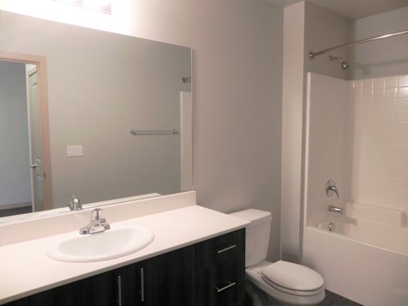 Bathroom with mirror at The Charleston Port Orchard, Port Orchard, WA, 98366