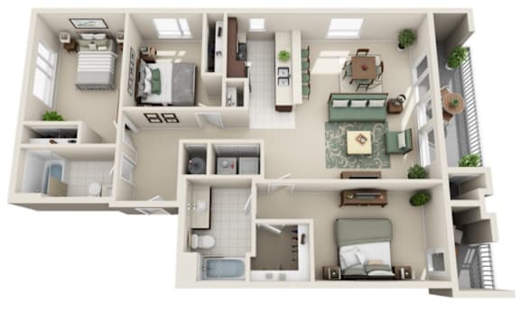 Floor Plan  Townsend Floorplan at The Charleston Port Orchard, Port Orchard, 98366