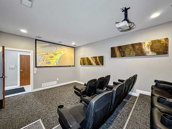 A Clubhouse With Movie Theatre at Capitol Grove Apartments, Des Moines, 50317