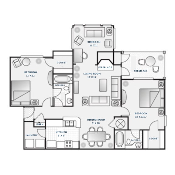 CHARLESTON Floor Plan at The Crest at Berkeley Lake, Duluth, Georgia