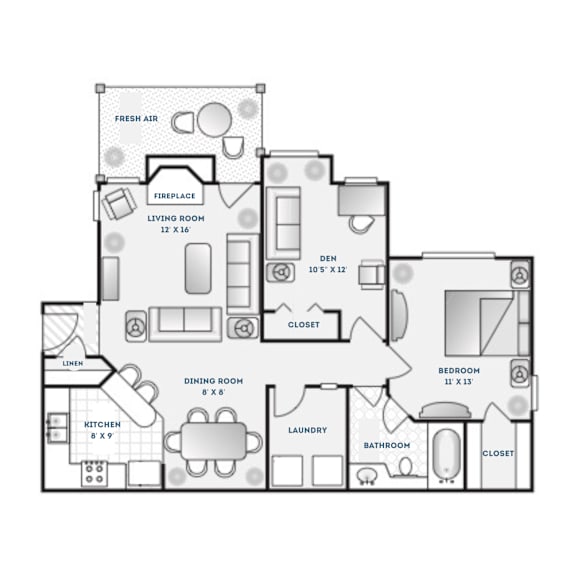 DRAYTON Floor Plan at The Crest at Berkeley Lake, Duluth, GA