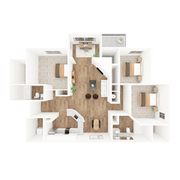 HABERSHAM Floor Plan at The Crest at Berkeley Lake, Duluth, 30096