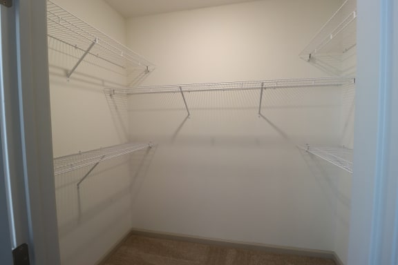 the spacious walk in closet in the 2nd bedroom at The Crest at Acworth, Acworth, 30102