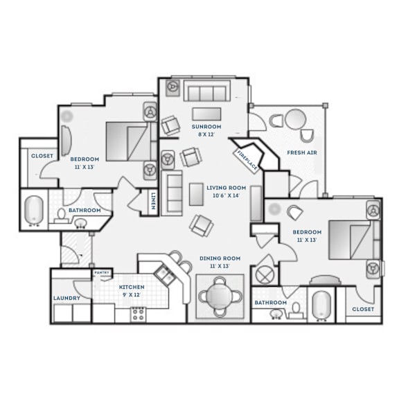 ST JAMES Floor Plan at The Crest at Berkeley Lake, Georgia