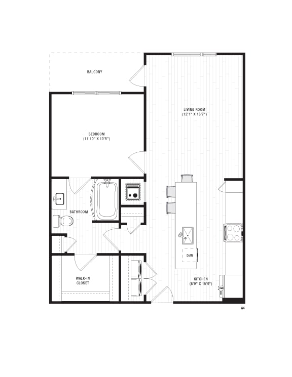 bedroom floor plan | the streeter luxury apartments