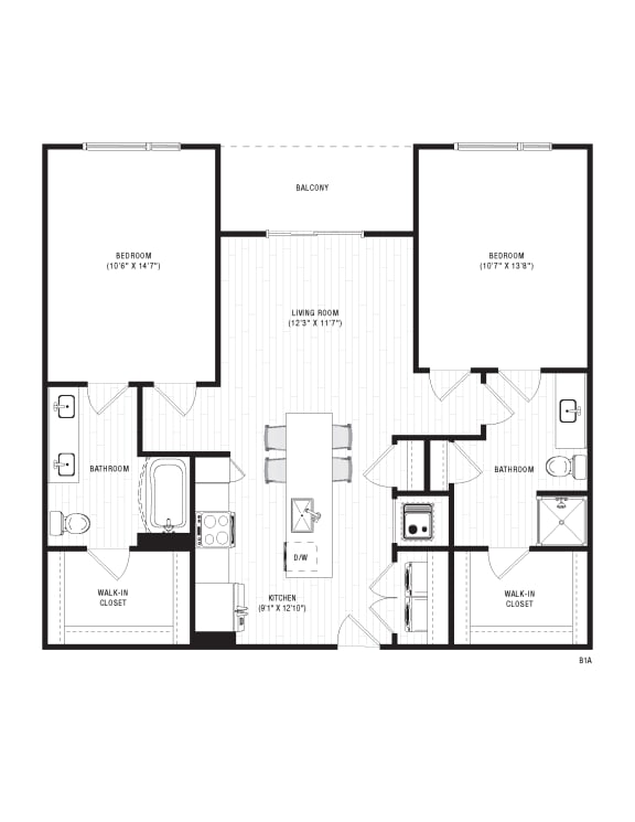 a floor plan of a 1 story floor plan with a bedroom and a bathroom