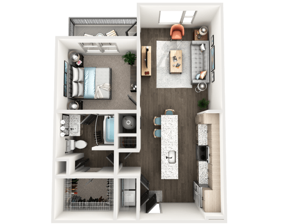 a floor plan of our studio apartments at university gardens