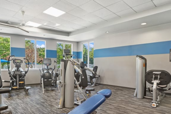 fitness center with cardio equipment at HighPoint apartments