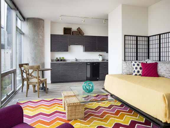 Open Living Room Space at Eight O Five, Chicago, 60610