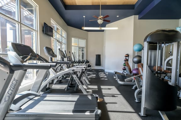 fitness center at Soho Parkway apartments