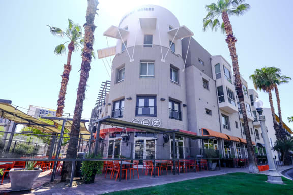 exterior view of Roosevelt Square apartments
