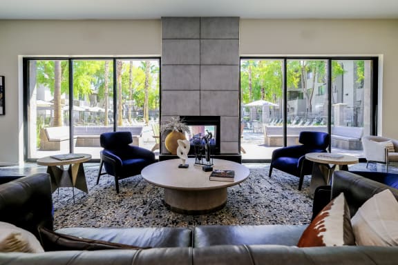 social lounge with comfortable seating at Avora apartments