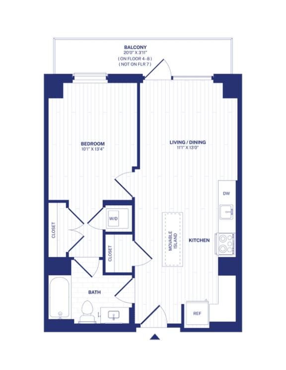 RiverPoint luxury apartments A7 floorplan