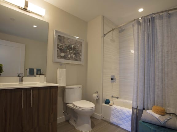 Beautifully Tub bathrooms at The Benjamin Seaport Residences, Massachusetts