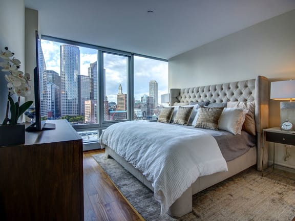 Apartment Main Bedroom at The Benjamin Seaport Residences, Boston, 02210