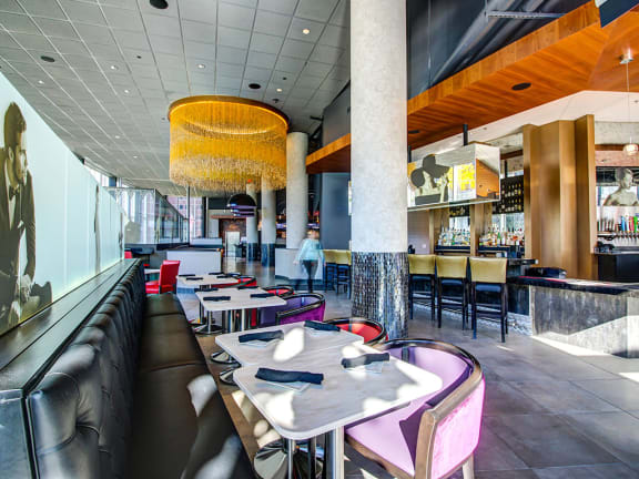 Posh Lounge Area In Clubhouse Is Perfect For Meeting at The Benjamin Seaport Residences, Boston