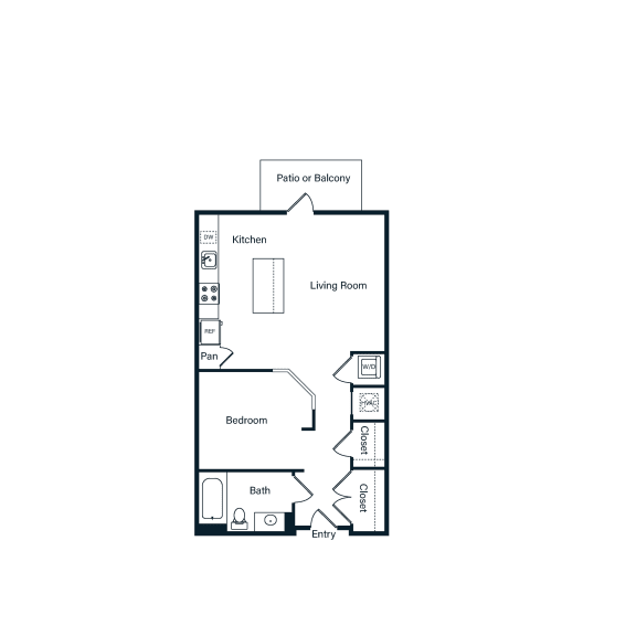 s1-1 studio floorplan layout Berkshire Ballantyne
