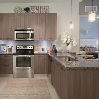 Fully Furnished Kitchen With Stainless Steel Appliances at Berkshire Coral Gables, Florida