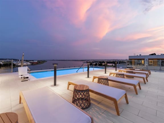 RiverPoint apartments rooftop pool
