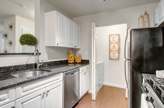 Fully Equipped Kitchen With Modern Appliances at Ellington Metro West, Massachusetts, 01581