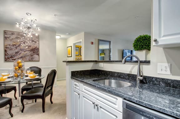 Well Equipped Kitchen And Dining at Ellington Metro West, Westborough, MA, 01581