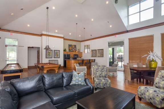 Posh Lounge Area In Clubhouse at Highlands Hill Country, Austin, Texas