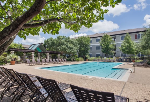 Poolside Relaxing Area at Highlands Hill Country, Austin, TX, 78745