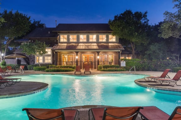 Relaxing Pool Area With Sundeck at Highlands Hill Country, Texas, 78745
