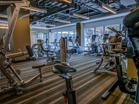 Cardio Machines In Gym at The Benjamin Seaport Residences, Boston