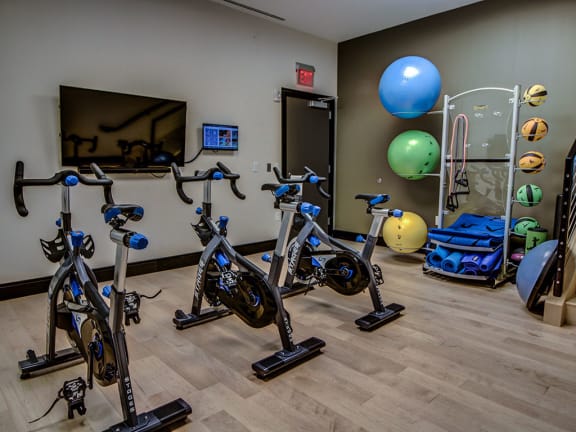 Fitness Center With Modern Equipment at The Benjamin Seaport Residences, Massachusetts