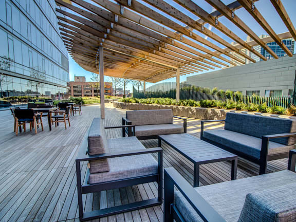 Outdoor View Of Community at The Benjamin Seaport Residences, Boston, MA, 02210