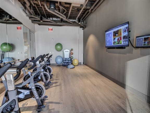 Peloton Bike And Training Space at Via Seaport Residences, Massachusetts