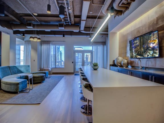 Clubhouse With Catering Kitchen at Via Seaport Residences, Massachusetts