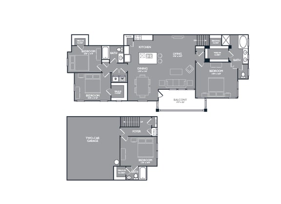 Four Bed Three Bath Floor Plan at Mansions at Briggs Ranch, San Antonio, TX