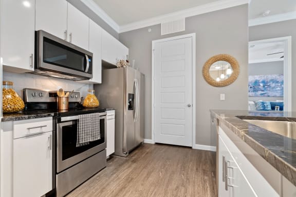 Kitchen cabinets at Parkat Bayside, Texas