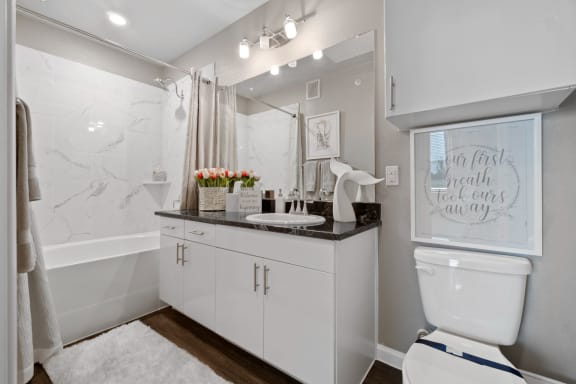 Bathroom interior design at Park at Bayside, Texas, 75088