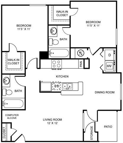 D2 Floor Plan at Dakota Ridge, Colorado