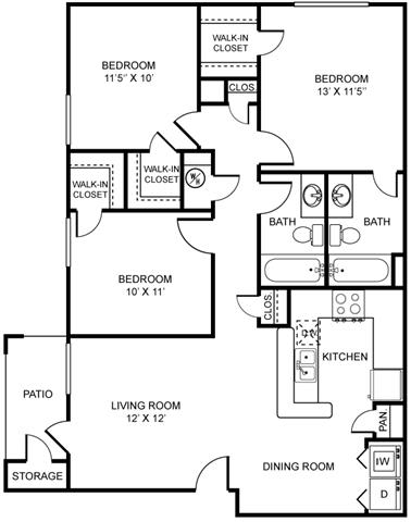 H1 Floor Plan at Dakota Ridge, Littleton, CO, 80127