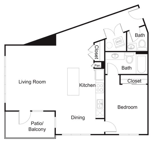 Floorplan A12 at Elan Redmond Apartments, Redmond, WA